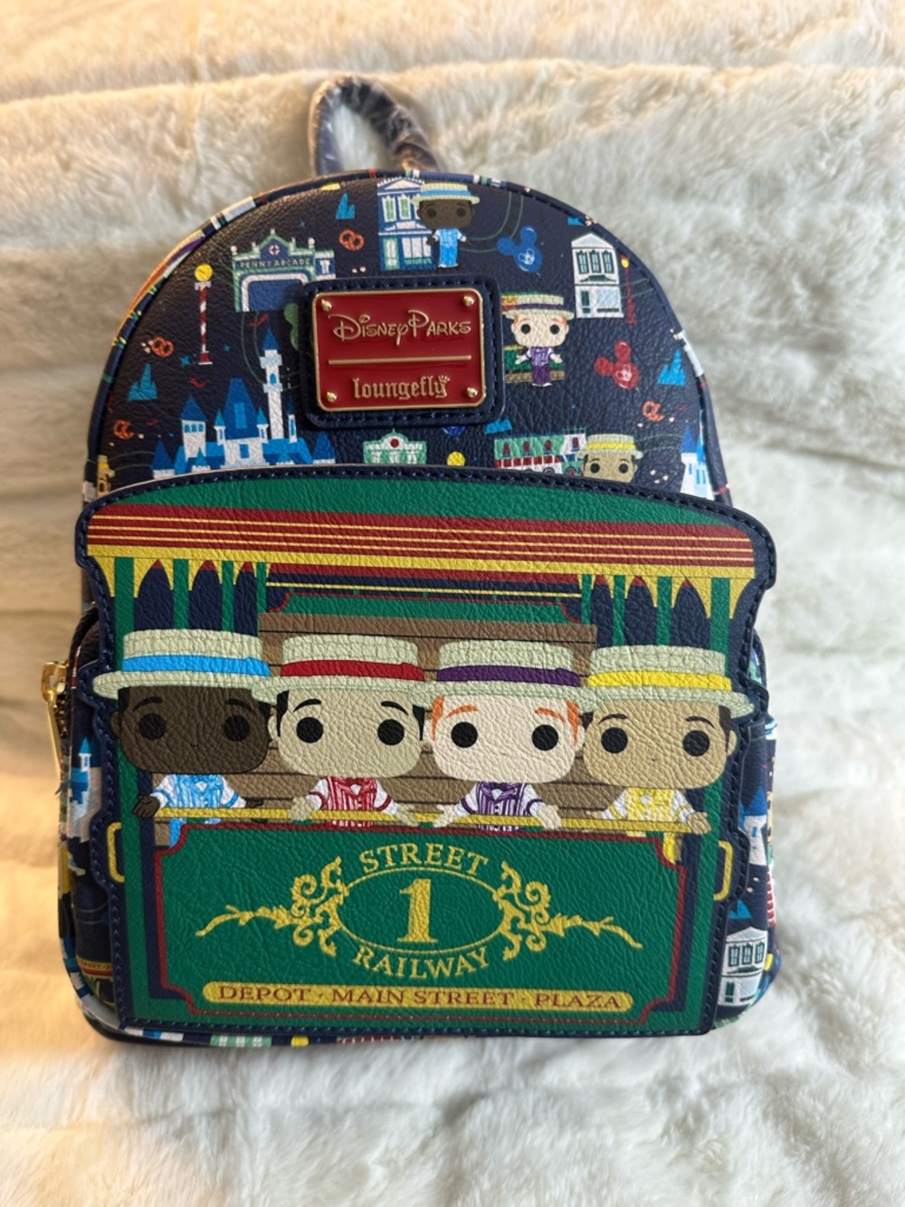 NEW Disney Parks Dapper Dan Magic Kingdom Loungefly Backpack